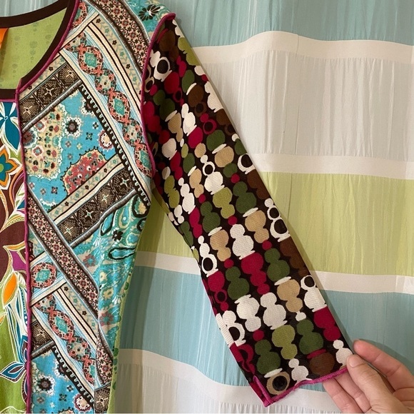 Anya SF Y2K Floral Graphic Pattern Mix Top Sz Medium - Picture 3 of 7